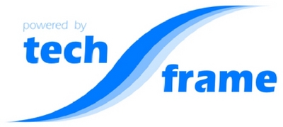 Sinal da marca POWERED BY TECHFRAME
