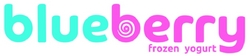 Sinal da marca BLUEBERRY FROZEN YOGURT