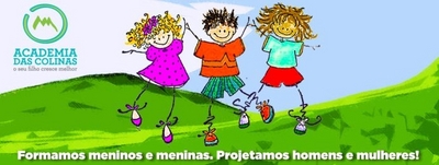 Sinal da marca ACADEMIA DAS COLINAS - O SEU FILHO CRESCE MELHOR FORMAMOS MENINOS E MENINAS PROTEJAMOS HOMENS E MULHERES!