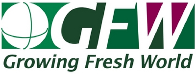 Sinal da marca GFW GROWING FRESH WORLD