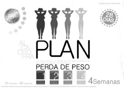 Sinal da marca 28 DIAS PLAN PERDA DE PESO