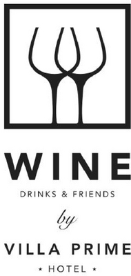 Sinal da marca WINE DRINKS & FRIENDS BY VILLA PRIME HOTEL