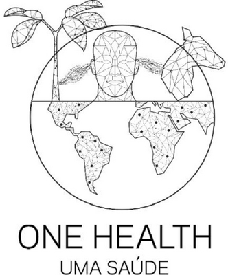 Sinal da marca ONE HEALTH - UMA SAÚDE